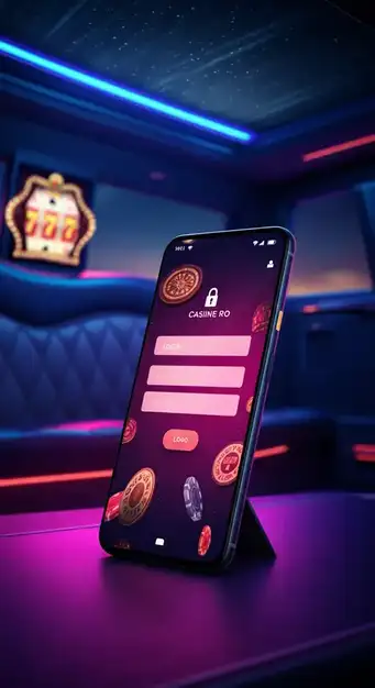 Interfaccia di accesso di Casino Nine con campi per email e password, icone di sicurezza e pulsante di login.